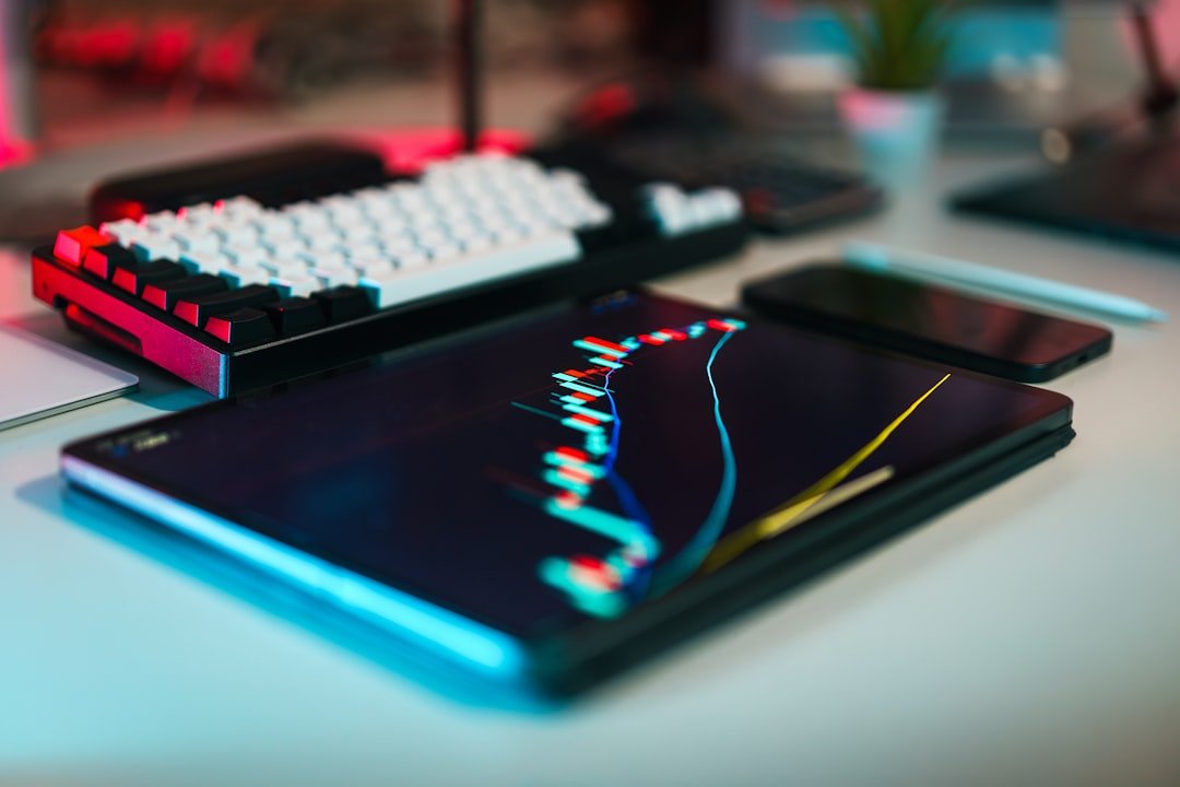 A computer keyboard sitting on top of a desk